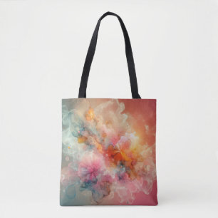 Abstrakte florale Tintenlandschaft in Wolkenform Tasche