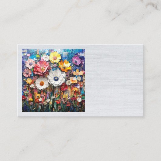 Abstrakte florale Visitenkarten Visitenkarte (Vorderseite)