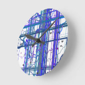 Abstrakte florale Wandmalereien Muster Wanduhr (Winkel)