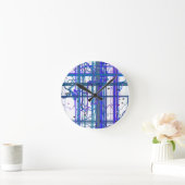 Abstrakte florale Wandmalereien Muster Wanduhr (Zuhause)