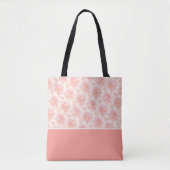 Abstrakte florale Wasserfarbe Pfirsich-Rosa-Farbbl Tasche (Vorderseite)