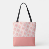Abstrakte florale Wasserfarbe Pfirsich-Rosa-Farbbl Tasche (Rückseite)