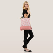 Abstrakte florale Wasserfarbe Pfirsich-Rosa-Farbbl Tasche (Am Model)