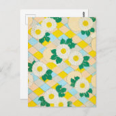 Abstrakte floraljapanische Design-Postkarte Postkarte (Vorne/Hinten)