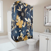 Abstrakte Florals: Farbwiederholtes Muster Duschvorhang (Beispiel)