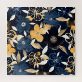 Abstrakte Florals: Farbwiederholtes Muster Puzzle (Horizontal)