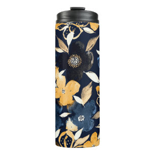 Abstrakte Florals: Farbwiederholtes Muster Thermosbecher