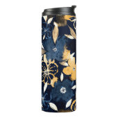 Abstrakte Florals: Farbwiederholtes Muster Thermosbecher (Nach links gedreht)