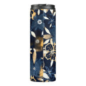 Abstrakte Florals: Farbwiederholtes Muster Thermosbecher (Rückseite)