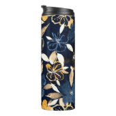 Abstrakte Florals: Farbwiederholtes Muster Thermosbecher (Nach rechts gedreht)