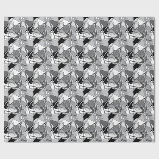 Abstrakte Flöten Geschenkpapier (Flach)