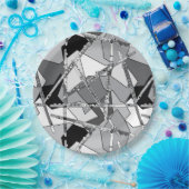 Abstrakte Flöten Pappteller (Party)