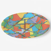 Abstrakte Flöten Pappteller (Schrägansicht)