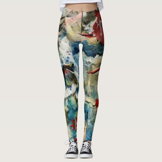 Abstrakte Flow Leggings (Vorderseite)