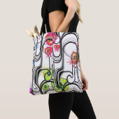 Abstrakte FlowerLines Taschen-Tasche Tasche (Von Nahem)