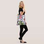 Abstrakte FlowerLines Taschen-Tasche Tasche (Am Model)