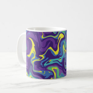 Abstrakte Fluid Art mit lebhaften Farben Kaffeetasse