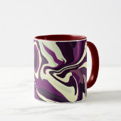 Abstrakte Fluid Art mit Lila und cremefarbenen Tön Tasse (VorderseiteRechts)