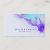 Abstrakte Fluid Art Mixing Paint Makeup Artist Visitenkarte (Vorderseite)