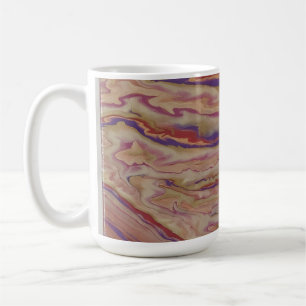 Abstrakte Fluid Art Tasse - Pink Gold Violett Acry