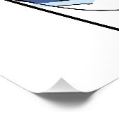 Abstrakte Fluid Line Face Art Poster (Ecke)