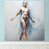 Abstrakte Fluidität Leinwanddruck (Insitu (Holzboden))