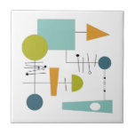 Abstrakte Flussdiagramme Geometric Mid Century Fliese<br><div class="desc">Diese fabelhafte,  moderne Keramik-Kachel mit Quadraten,  Kreisen,  Dreiecken und Linien in den Farben Türkis,  Orange,  Grün,  Blau und Schwarz - genau wie ein Flussdiagramm! Dies wird eine funky Ergänzung zu Ihrem Tiling-Projekt. Es ist auch großartig für diejenigen,  die Graphen und Diagramme Liebe.</div>