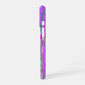 Abstrakte Flüssig-Blau-Farbe iPhone 16 Hülle (Linke Seite)