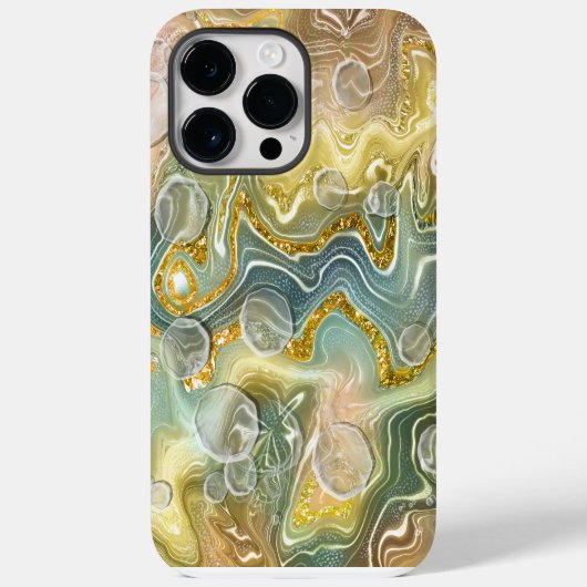 Abstrakte Flüssig-Marmor-Stein-Textur Hintergrund Case-Mate iPhone Hülle (Rückseite)
