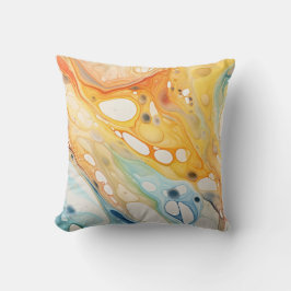 Abstrakte flüssige Blasen in Farbe Kissen