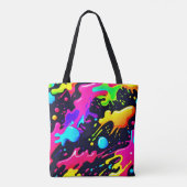 Abstrakte Flüssige Farbexplosion Kunst Tasche (Rückseite)