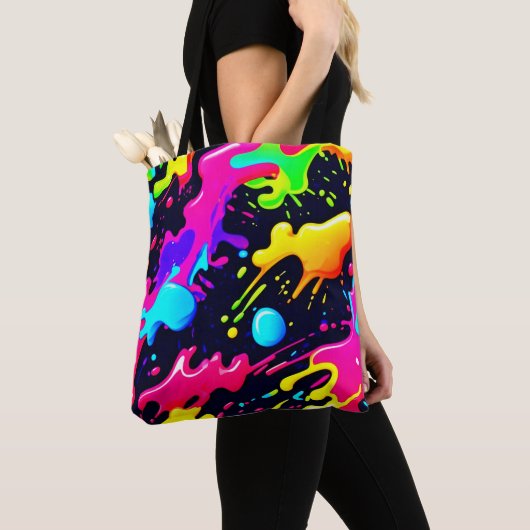 Abstrakte Flüssige Farbexplosion Kunst Tasche (Von Nahem)