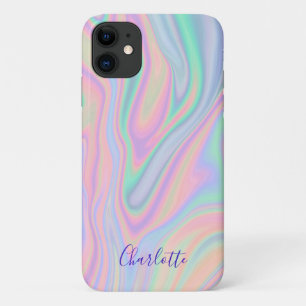 Abstrakte Flüssige, glänzende Pastellfarbe. Name Case-Mate iPhone Hülle