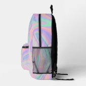 Abstrakte Flüssige, glänzende Pastellfarbe. Name h Bedruckter Rucksack (Rechts)