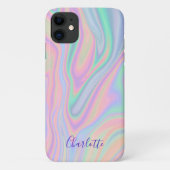 Abstrakte Flüssige, glänzende Pastellfarbe. Name h Case-Mate iPhone Hülle (Rückseite)