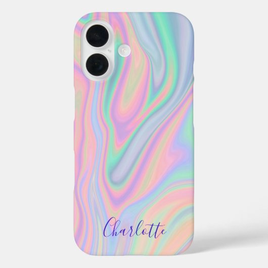 Abstrakte Flüssige, glänzende Pastellfarbe. Name h Case-Mate iPhone Hülle (Rückseite)