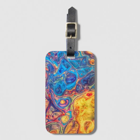 Abstrakte flüssige Kunst Gepäckanhänger (Vorderseite Vertikal)