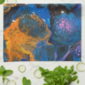 Abstrakte flüssige Kunst Geschirrtuch (Gefaltet)