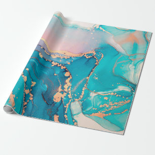 Abstrakte, flüssige Kunstmalerei im Hintergrund  Geschenkpapier