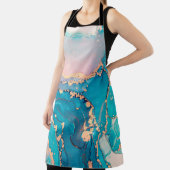 Abstrakte, flüssige Kunstmalerei im Hintergrund  Schürze (InSitu)