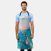 Abstrakte, flüssige Kunstmalerei im Hintergrund  Schürze (Getragen)