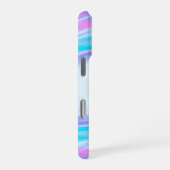 Abstrakte, flüssige Pastellfarben in lila Farbtöne iPhone Hülle (Rechte Seite)