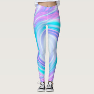 Abstrakte, flüssige Pastellfarben in lila Farbtöne Leggings