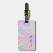 Abstrakte Flüssige, rieszierende Pastelle.  Anpass Gepäckanhänger (Vorderseite vertikal)