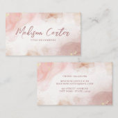 Abstrakte Flüssige Wasserfarbe Alkohol Tinte Visitenkarte (Vorne/Hinten)