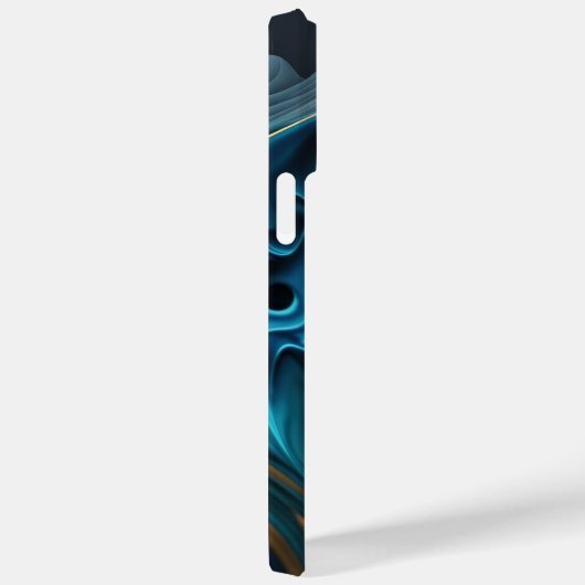 ABSTRAKTE FLÜSSIGKEIT BLAU UND GOLD AUSSEHEN WIRBE Case-Mate iPhone HÜLLE (Rückseite / Rechts)