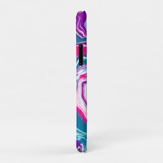 Abstrakte Flüssigkeiten in Rosa und Blau Kunst Case-Mate iPhone Hülle (Hinten/Rechts)