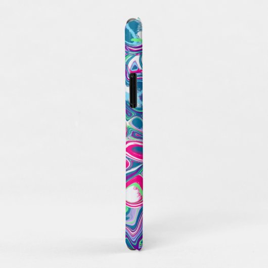 Abstrakte Flüssigkeiten in Rosa und Blau Kunst Case-Mate iPhone Hülle (Hinten/Rechts)