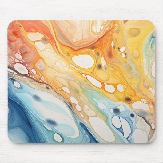 Abstrakte Flüssigkeitsblasen Mousepad (Vorne)