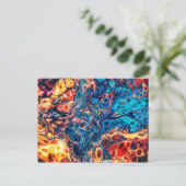 Abstrakte Flüssigkeitskunst Postkarte (Stehend Vorderseite)